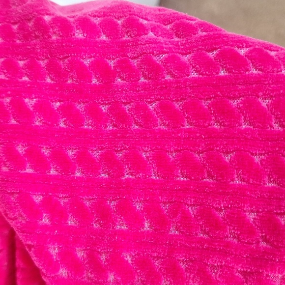 Pink Textured Velvety Robe Size M - Picture 6 of 7